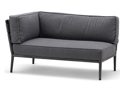 Cane-line Conic Softtouch 2 Sitzer Modulsofa rechts, grau