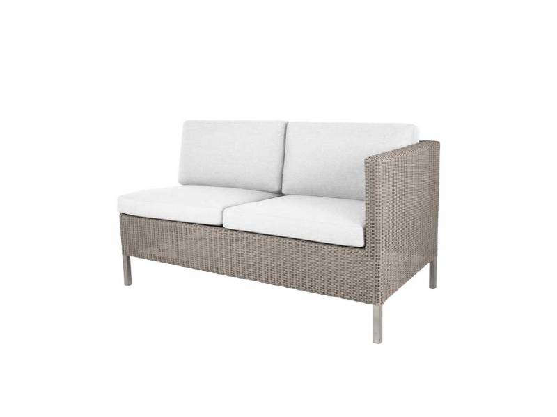 Cane-line Connect Dining Lounge 2-Sitzer Modulsofa links, taupe