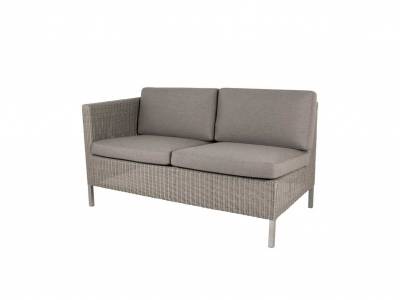 Cane-line Connect Dining Lounge 2-Sitzer Modulsofa rechts, taupe, inkl. Kissen