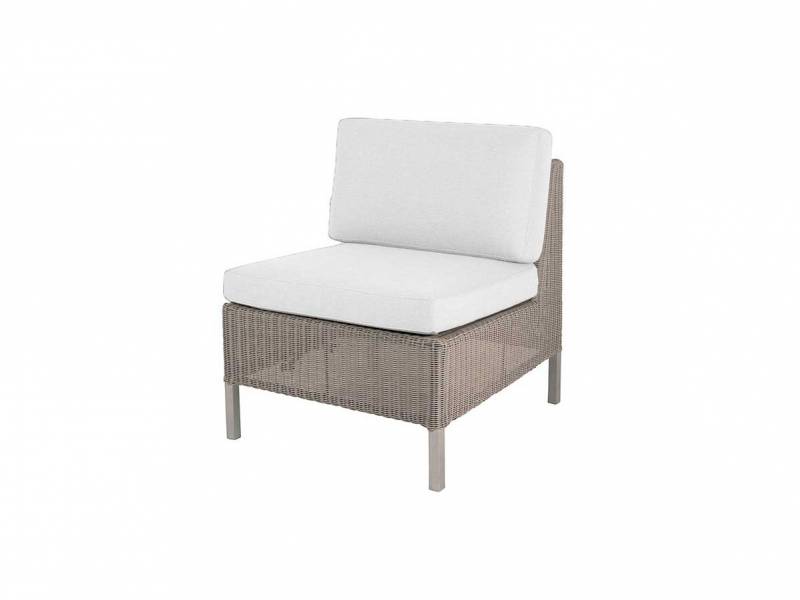 Cane-line Connect Dining Lounge Einzelmodul, taupe, inkl. Kissen
