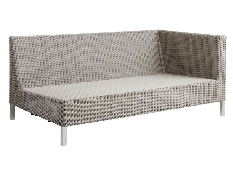 Cane-line CONNECT Lounge 2-Sitzer Modulsofa links, taupe