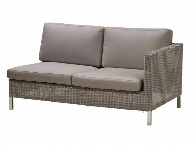 Cane-line CONNECT Lounge 2-Sitzer Modulsofa links, taupe