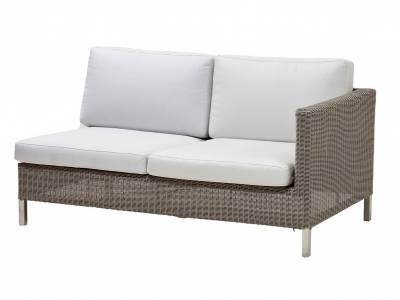 Cane-line CONNECT Lounge 2-Sitzer Modulsofa links, taupe