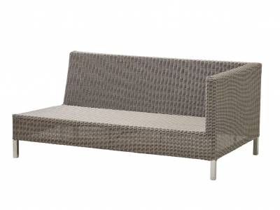 Cane-line CONNECT Lounge 2-Sitzer Modulsofa links, taupe, inkl. Kissen