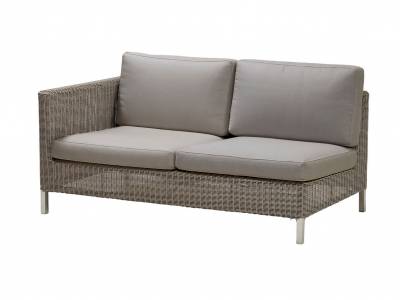 Cane-line CONNECT Lounge 2-Sitzer Modulsofa rechts, taupe, inkl.  Kissen