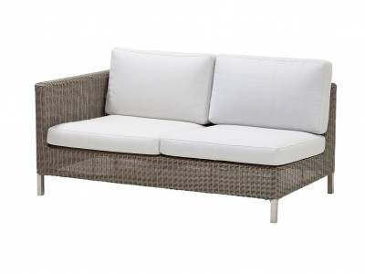 Cane-line CONNECT Lounge 2-Sitzer Modulsofa rechts, taupe, inkl.  Kissen