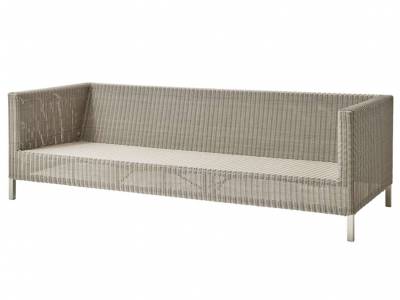 Cane-line CONNECT Lounge 3-Sitzer Sofa, taupe, inklusive Kissen