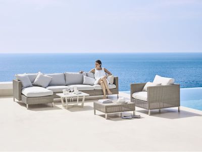 Cane-line CONNECT Lounge Chaiselounge Modulsofa links, taupe