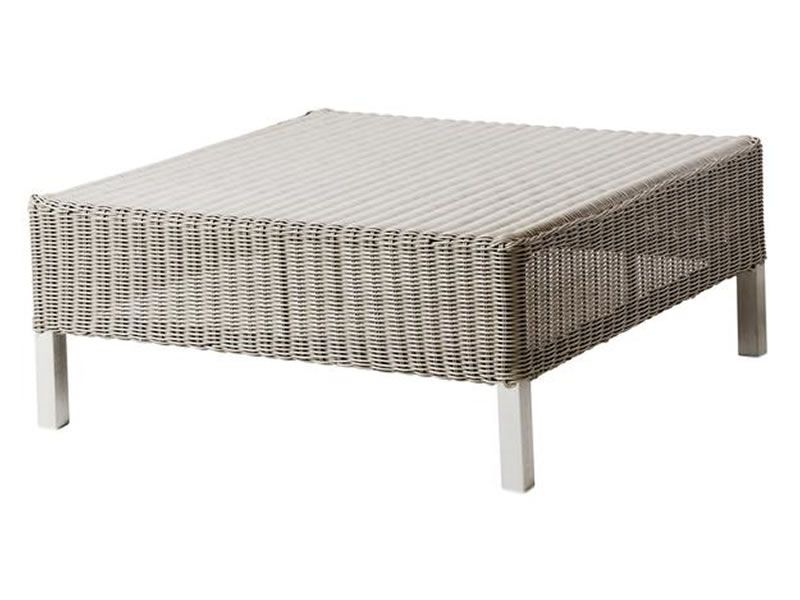 Cane-line CONNECT Lounge Hocker, taupe, inklusive Kissen