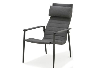 Cane-line Core Loungesessel hoher Rücken, stapelbar, grau