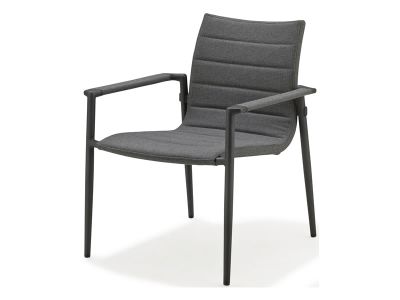 Cane-line Core Loungesessel mit Armlehne, stapelbar, grau