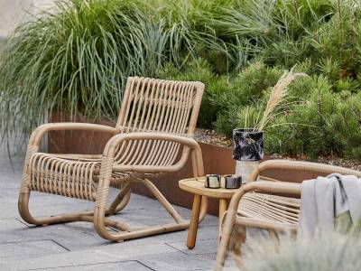Cane-line Curve Loungesessel OUTDOOR, natural