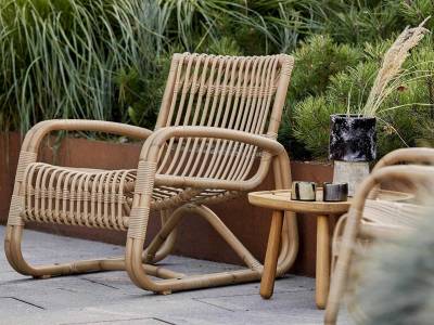 Cane-line Curve Loungesessel OUTDOOR, natural