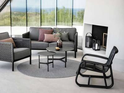 Cane-line Curve Loungesessel OUTDOOR, schwarz