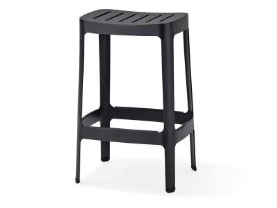 Cane-line Cut Barhocker niedrig, schwarz