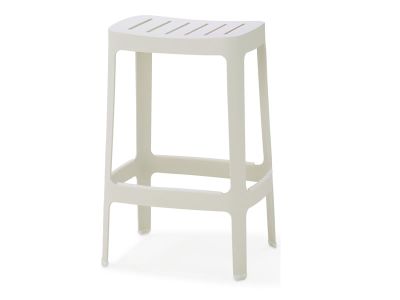 Cane-line Cut Barhocker niedrig, weiss