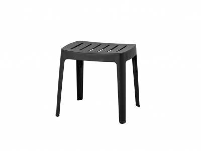 Cane-line Cut Hocker, stapelbar Black, aluminium