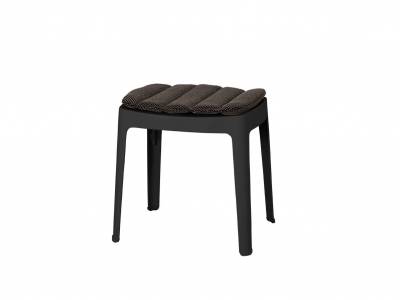 Cane-line Cut Hocker, stapelbar Black, aluminium