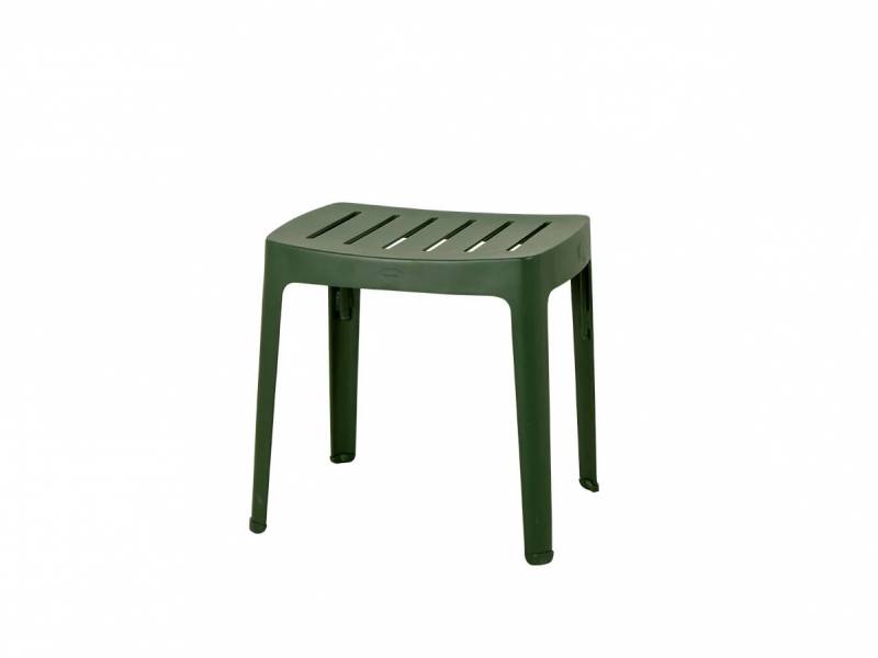 Cane-line Cut Hocker, stapelbar Dark Green, aluminium