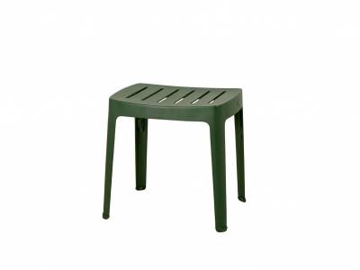 Cane-line Cut Hocker, stapelbar Dark Green, aluminium