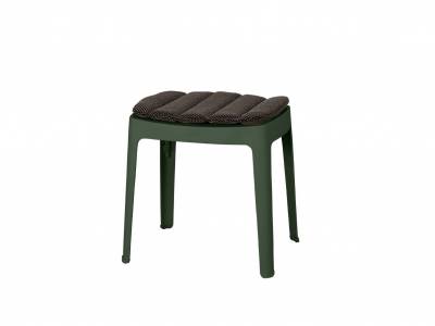 Cane-line Cut Hocker, stapelbar Dark Green, aluminium