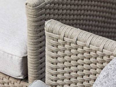 Cane-line Diamond 2-Sitzer Sofa, Cane-line Soft Rope, inkl. taupe Cane-line Natté Kissensatz