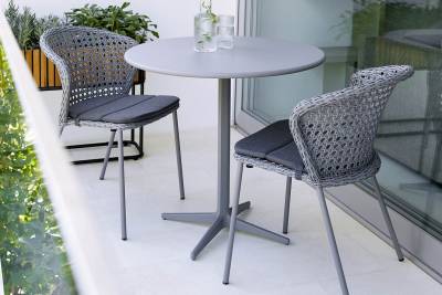 Cane-line Drop Bistrotisch Light grey, versch. Tischplatten