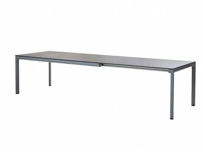 Cane-line Drop Esstisch mit 120 cm Verlängerung, Lava grey, aluminium
