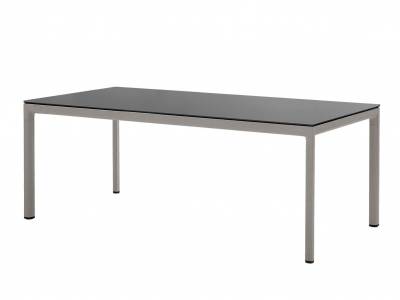 Cane-line Drop Esstischgestell, 200 x 100 cm, Taupe, m/ schwebende Tischplatte