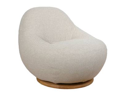 Cane-line Gem Loungesessel mit Drehfuß, Desert sand Cane-line Rise w/QuickDry & Airflow