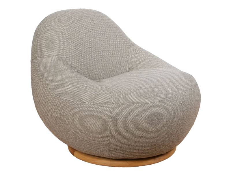 Cane-line Gem Loungesessel mit Drehfuß, Light brown Cane-line Rise w/QuickDry & Airflow