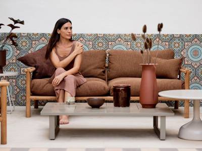 Cane-line Glaze Couchtisch rechteckig m/Fliesen, 120x70 cm