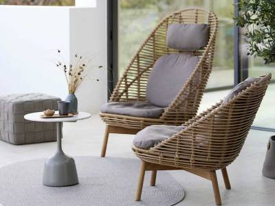 Cane-line Hive Loungesessel Natural, Cane-line Weave ohne Kissen