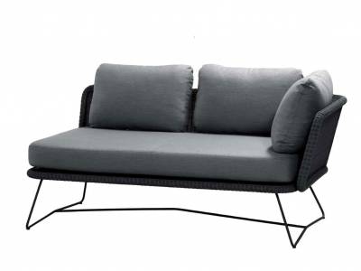 Cane-line Horizon 2-Sitzer Modulsofa links, Black