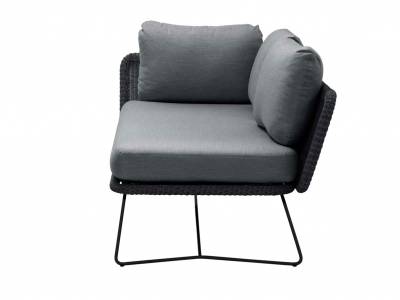 Cane-line Horizon 2-Sitzer Modulsofa rechts, Black