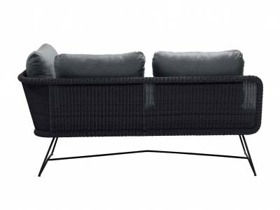 Cane-line Horizon 2-Sitzer Modulsofa rechts, Black inklusive Kissen