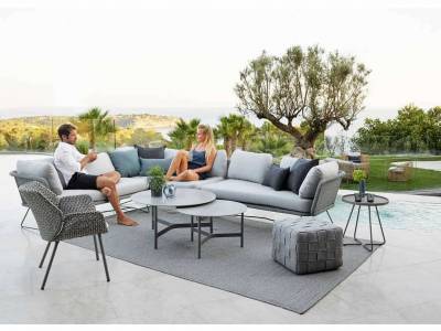 Cane-line Horizon 2-Sitzer Sofa-Modul, links light grey inklusive Kissen