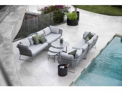 Cane-line Horizon 2-Sitzer Sofa-Modul, rechts light grey inklusive Kissen