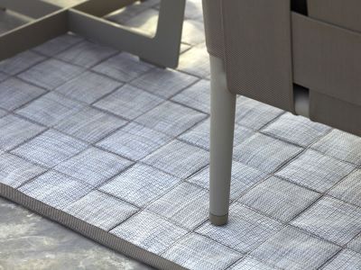 Cane-line I-am, outdoor Teppich 300x300cm, Braun/weiss