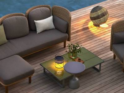 Cane-line Illusion Lampe, dark grey inkl. Solar LED Lampe