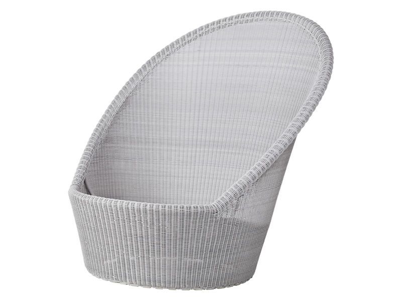 Cane-line Kingston Sonnenstuhl mit Rädern, Weiß-grau