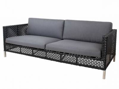 Cane-line Lounge-Set: Connect 3-Sitzer Sofa + 2 x Lounge Sessel + Twist Couchtisch