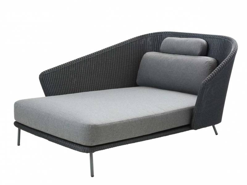 Cane-line Mega Daybed rechts, inkl. grey Cane-line AirTouch Kissensatz