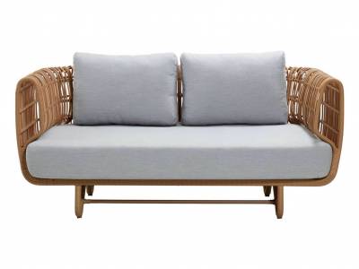 Cane-line Nest 2-Sitzer Sofa OUTDOOR inkl. Cane-line Natté Kissen m/Quickdry Foam