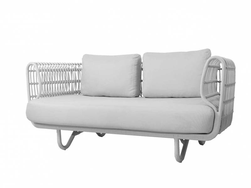 Cane-line Nest 2-Sitzer Sofa OUTDOOR inkl. Cane-line Natté Kissen White