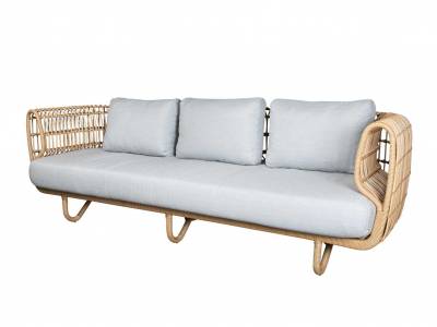 Cane-line Nest 3-Sitzer Sofa OUTDOOR inkl. Cane-line Natté Kissen m/Quickdry Foam