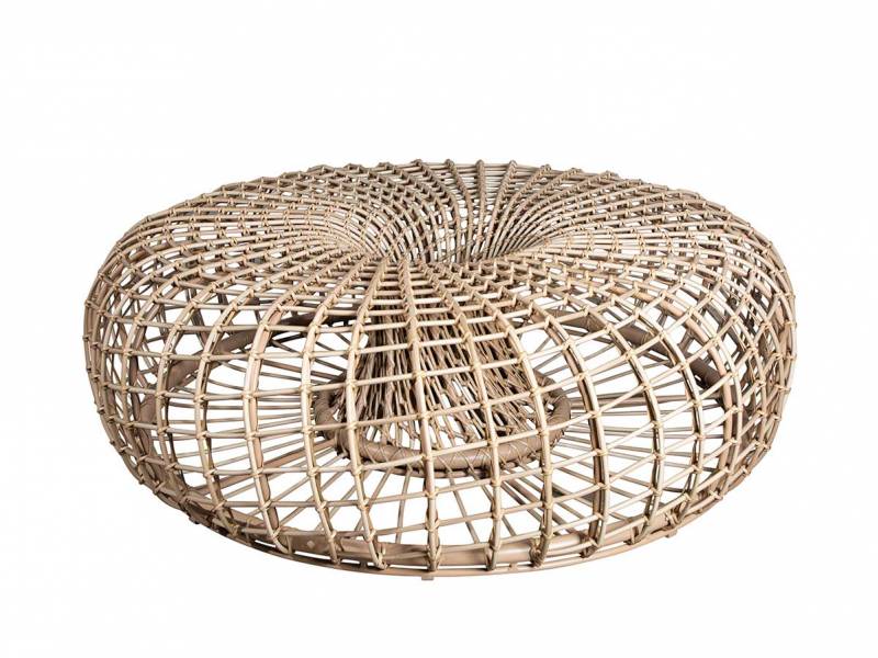 Cane-line Nest Hocker - Couchtisch OUTDOOR, gross, dia. 130 cm Natural