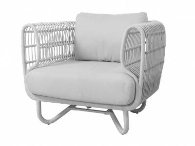 Cane-line Nest Loungesessel OUTDOOR inkl. Cane-line Natté Kissen White