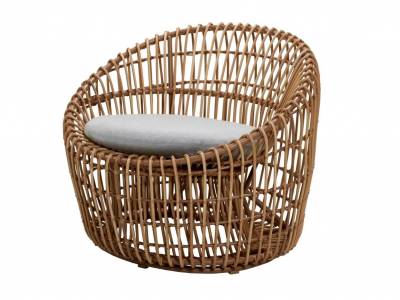 Cane-line Nest Round Sessel OUTDOOR inkl. Cane-line Air touch Kissen m/Quickdry Foam