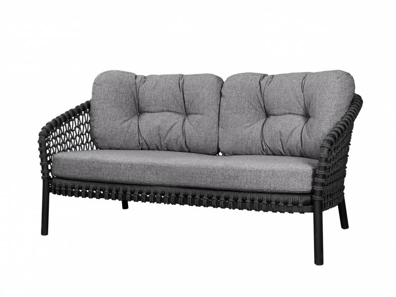 Cane-line Ocean Large 2-Sitzer Sofa, Cane-line Soft Rope, Dark grey